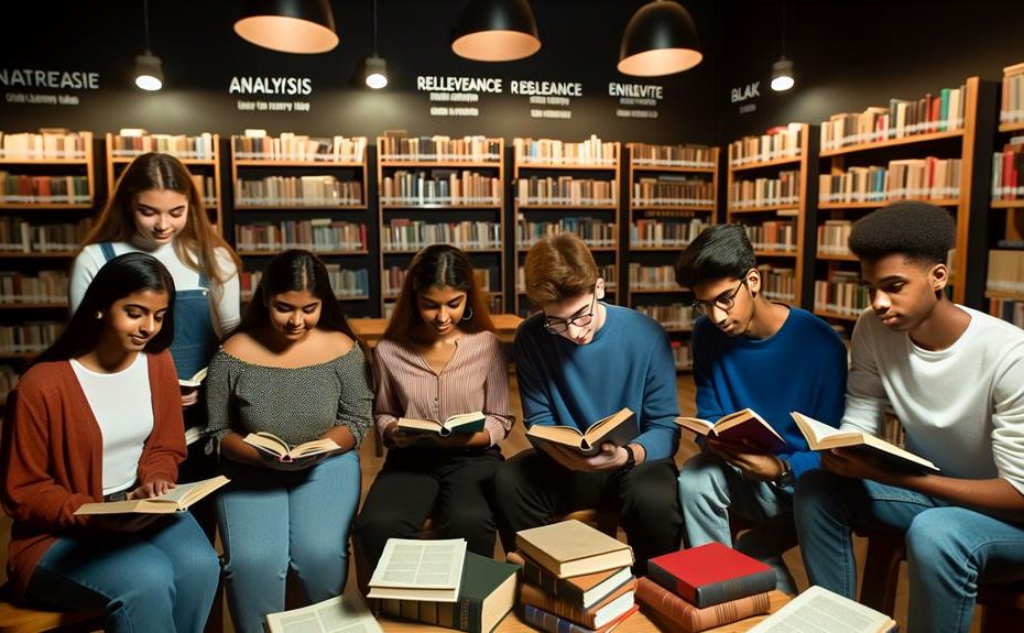 escolha cuidadosa de livros